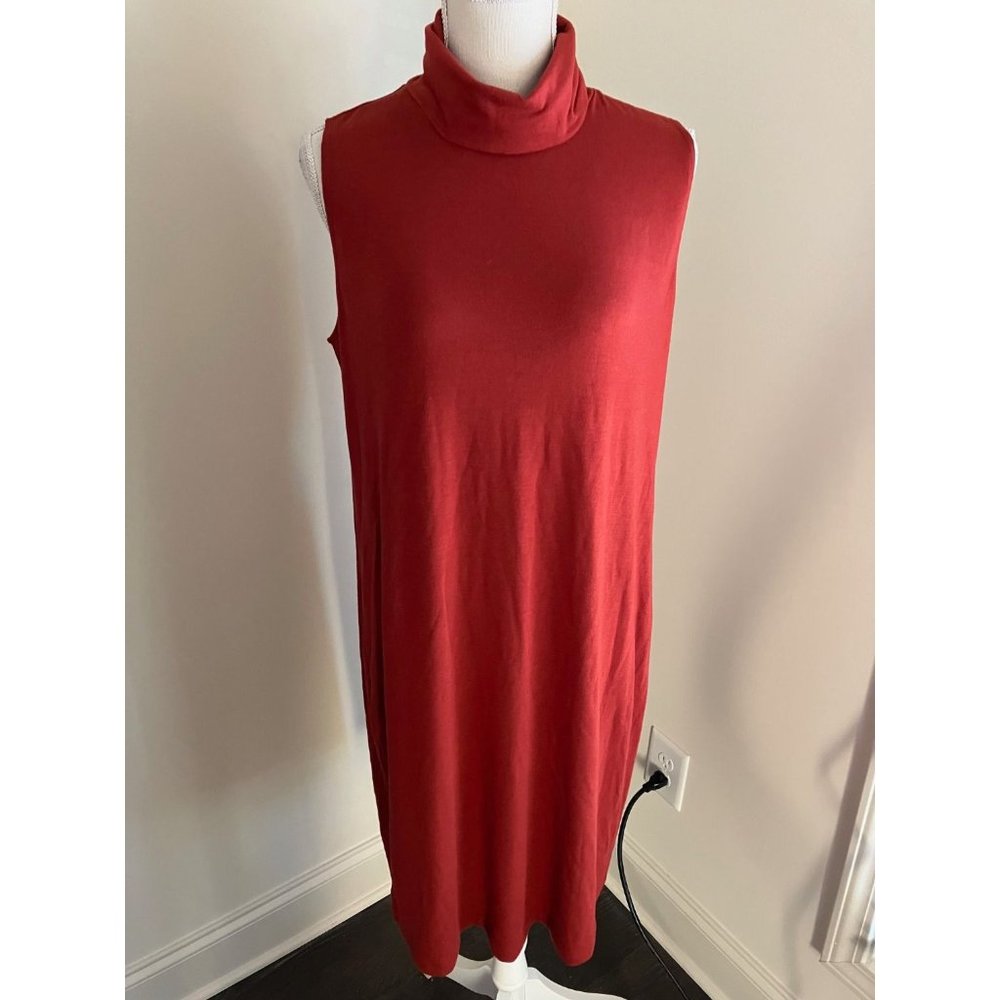 Old Navy Red Sleeveless Turtleneck Dress Size Large